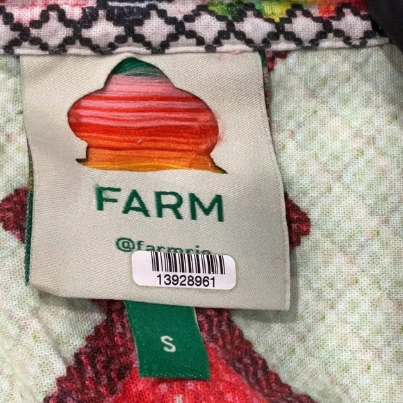 Farm Rio “Amulet” Vibrant Tribal Oversized Long Sleeve Dress - Small - Picture 4 of 4